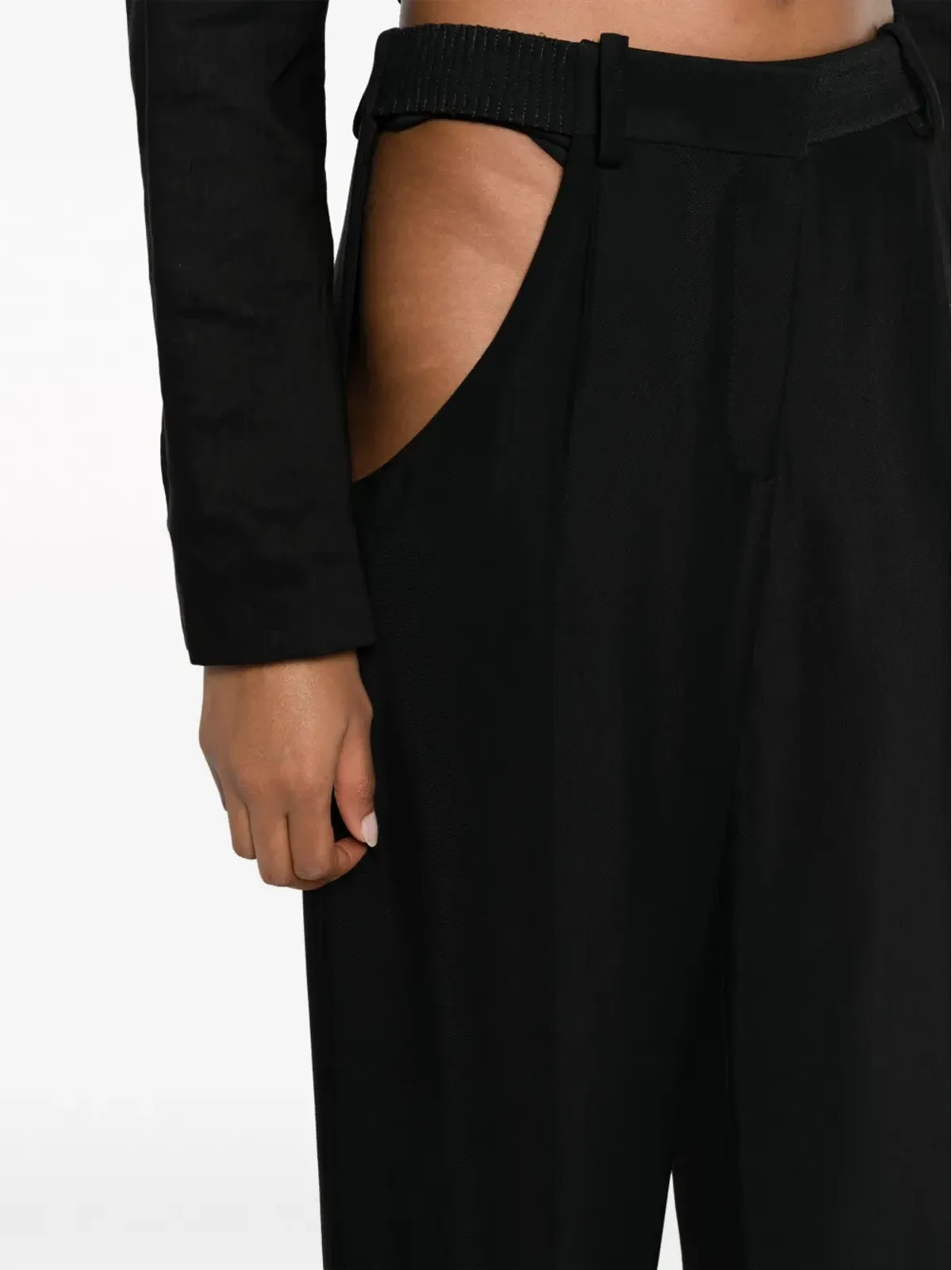 Mugler ワイドレッグ カットアウト トラウザーズ - 画像5