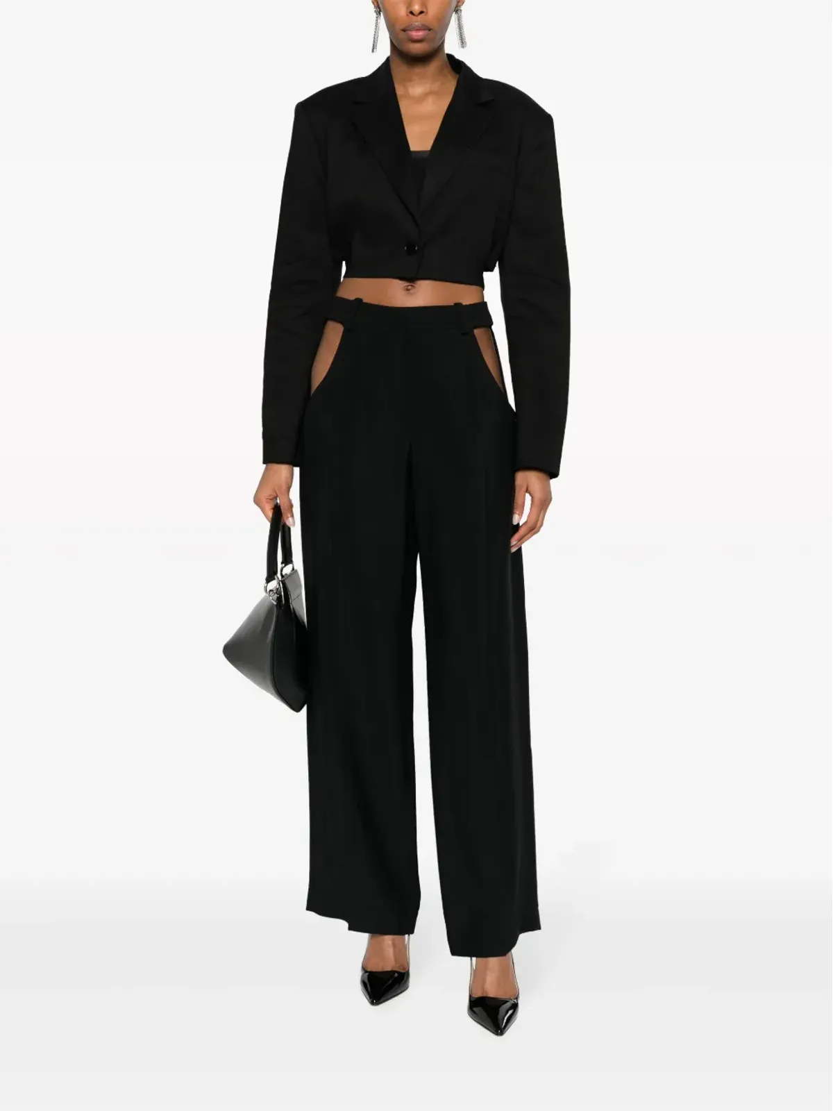 Mugler ワイドレッグ カットアウト トラウザーズ - 画像2