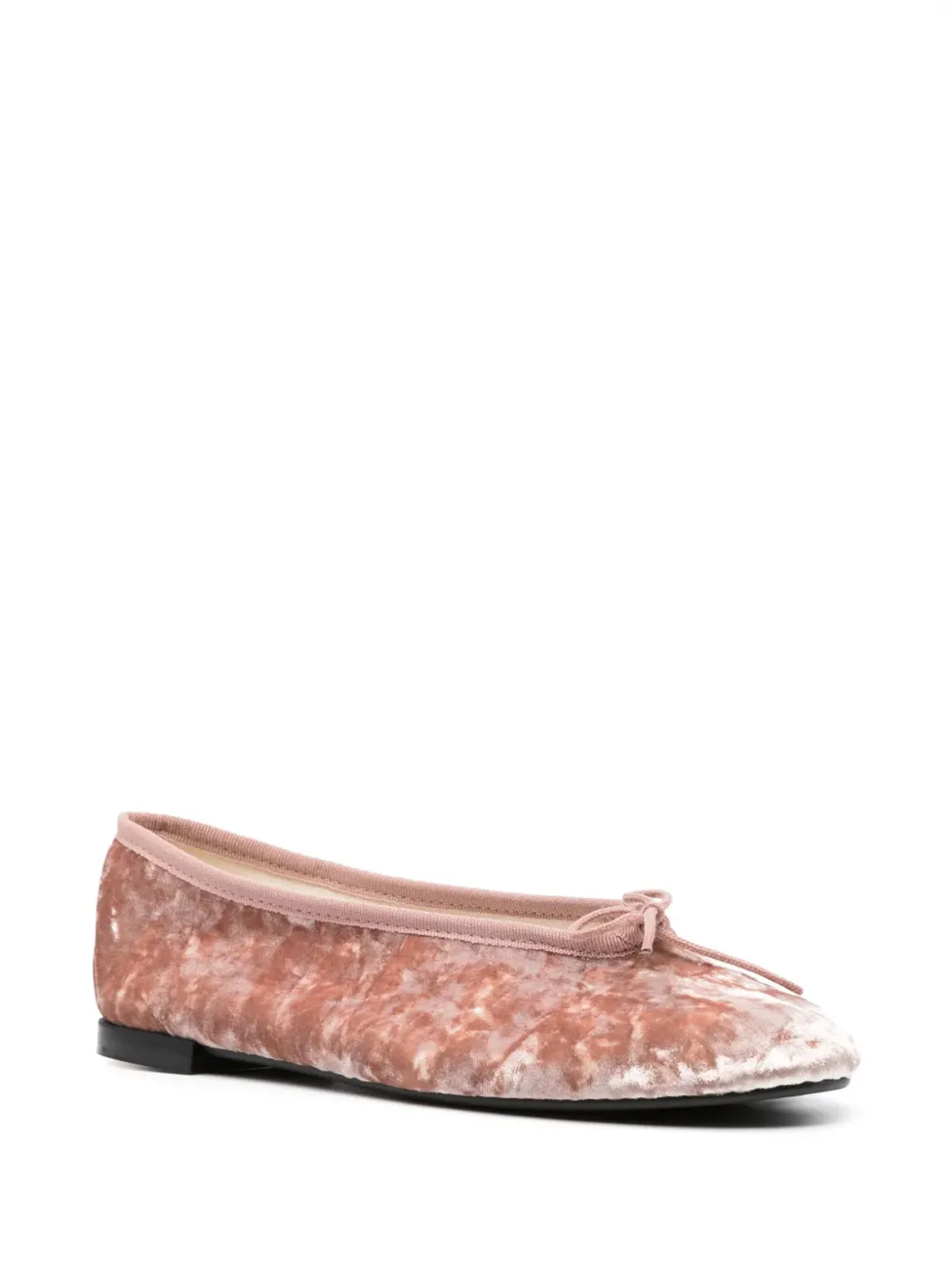 Repetto クラッシュドベルベット バレリーナシューズ - 画像2