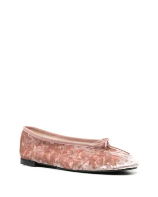 Repetto クラッシュドベルベット バレリーナシューズ - サムネイル2