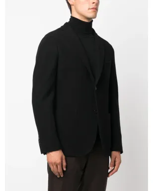 Boglioli 黒の編み地シングルブレストブレザー - サムネイル3
