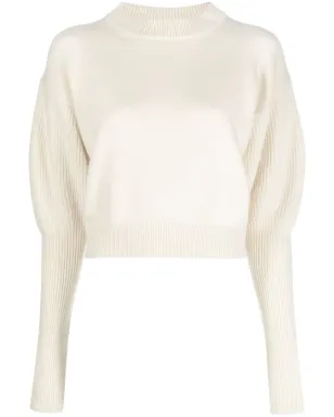 Alexander McQueen クロップド ウール/カシミヤ混紡 ニットセーター - サムネイル1