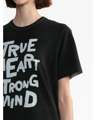 Black Comme Des Garçons スローガンプリント コットンTシャツ - サムネイル5