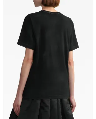 Black Comme Des Garçons スローガンプリント コットンTシャツ - サムネイル4