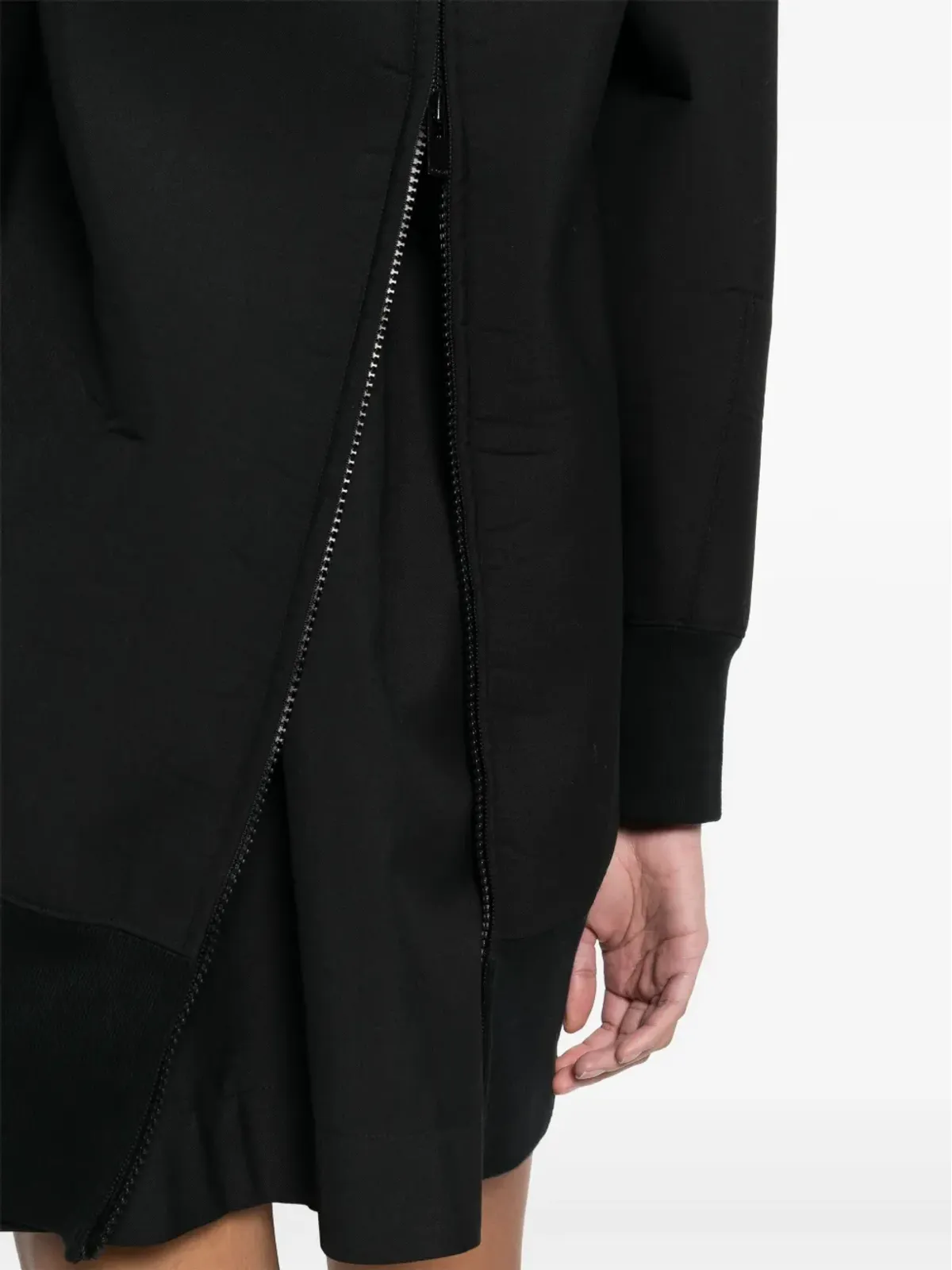 sacai レイヤードデザイン コットン スウェットシャツ - 画像5
