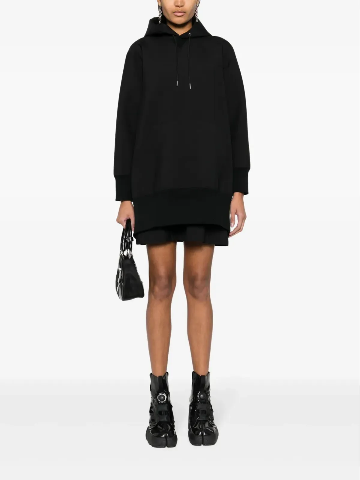 sacai レイヤードデザイン コットン スウェットシャツ - 画像2