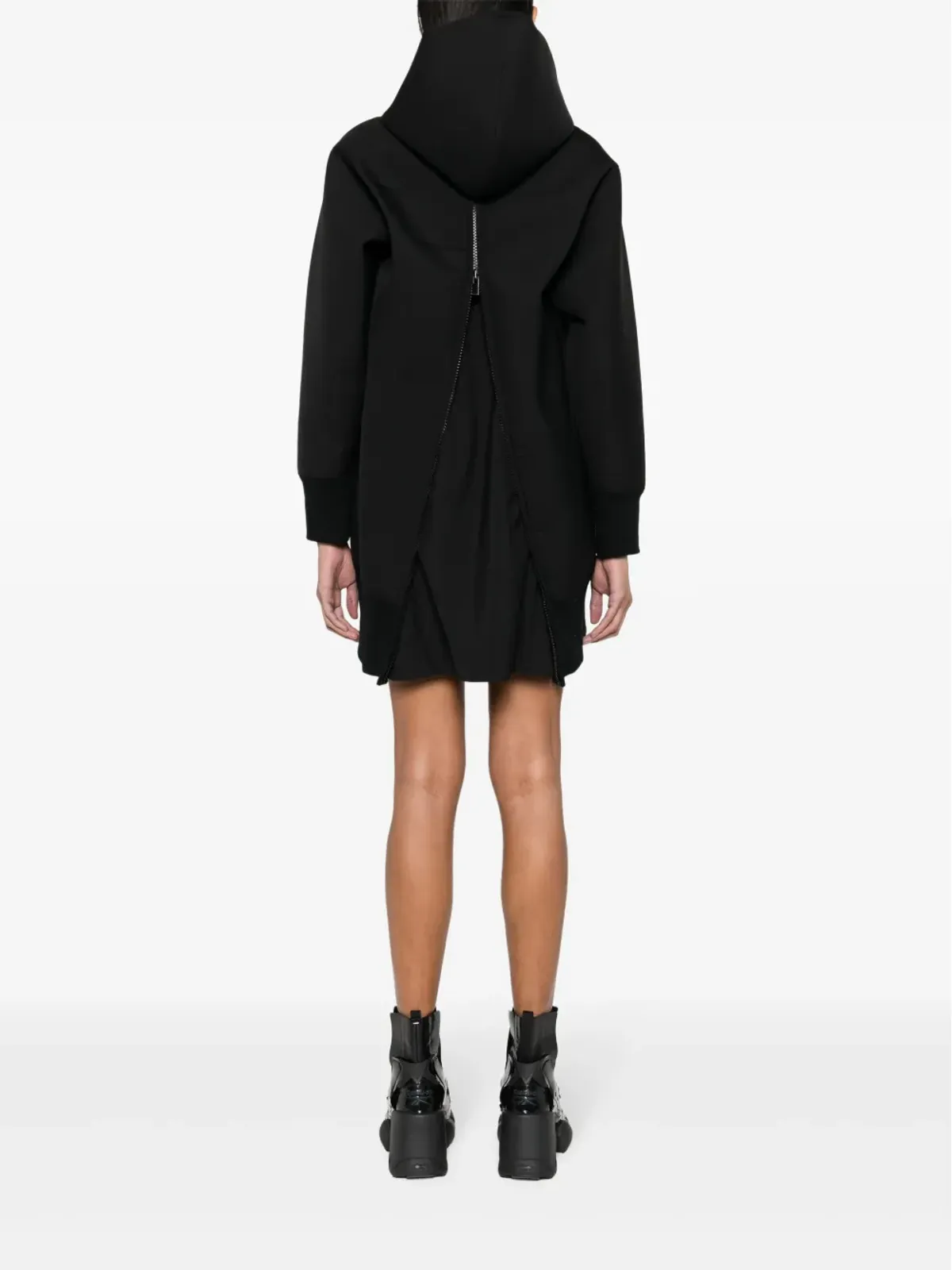 sacai レイヤードデザイン コットン スウェットシャツ - 画像4