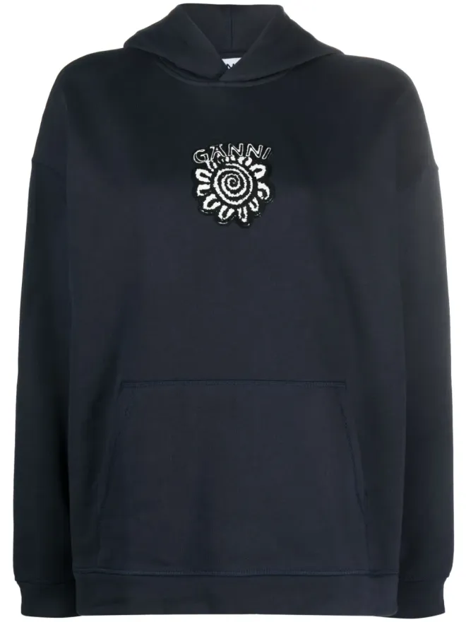 Ganni GANNI Isoli Flower オーガニックコットン パーカーの商品画像