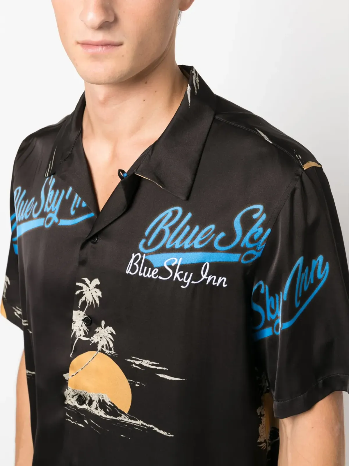 BLUE SKY INN ロゴプリント半袖シャツ - 画像5