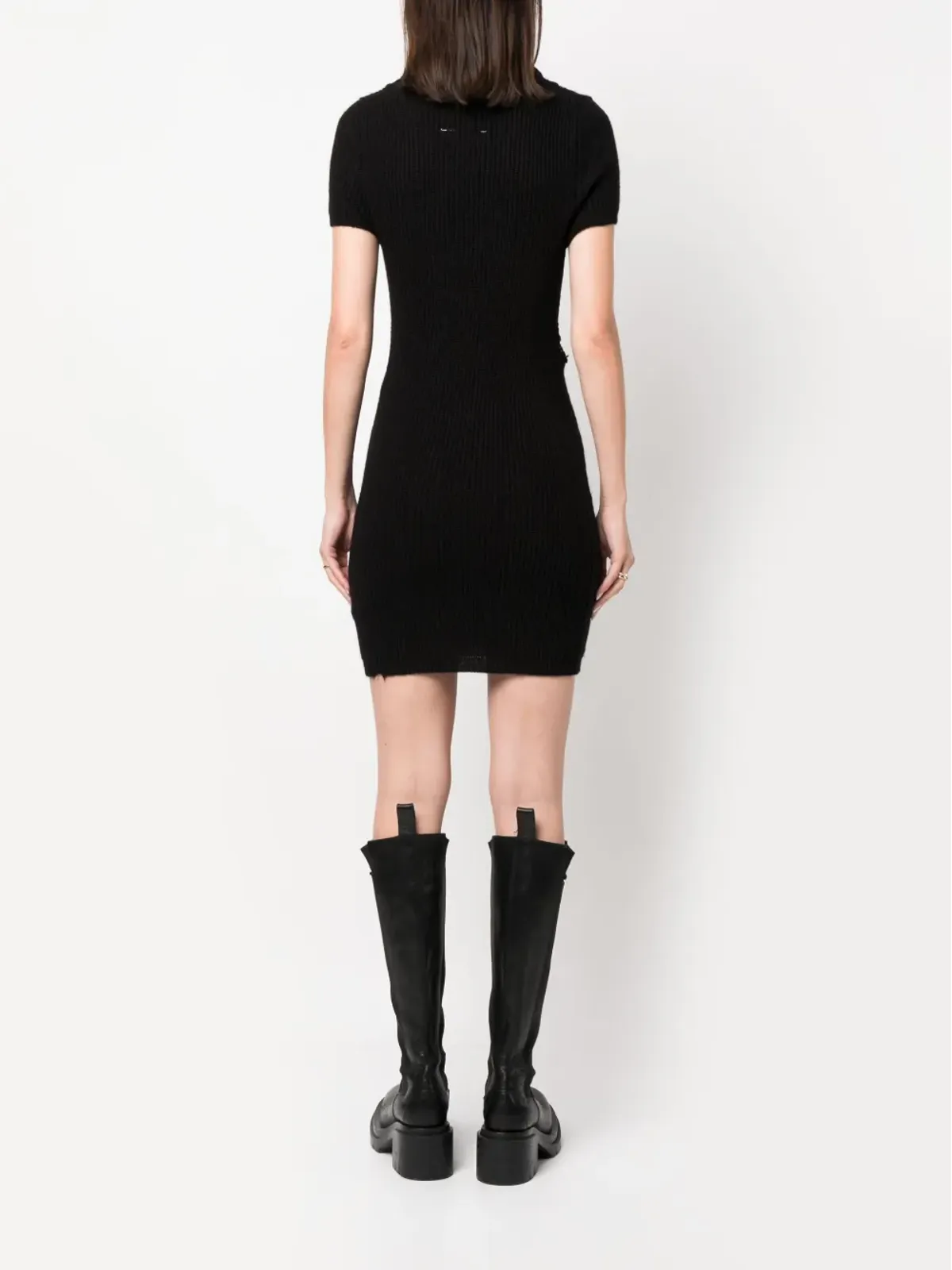 MM6 Maison Margiela カットアウトリブミニドレス - 画像4