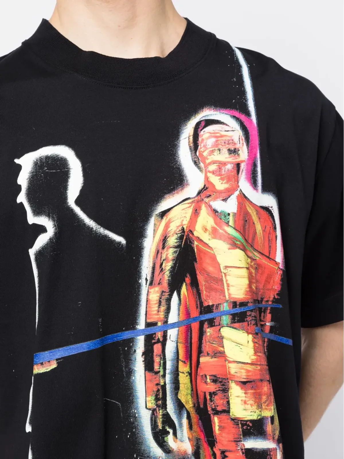 Limitato グラフィックプリント半袖コットンTシャツ - ブラック - 画像5