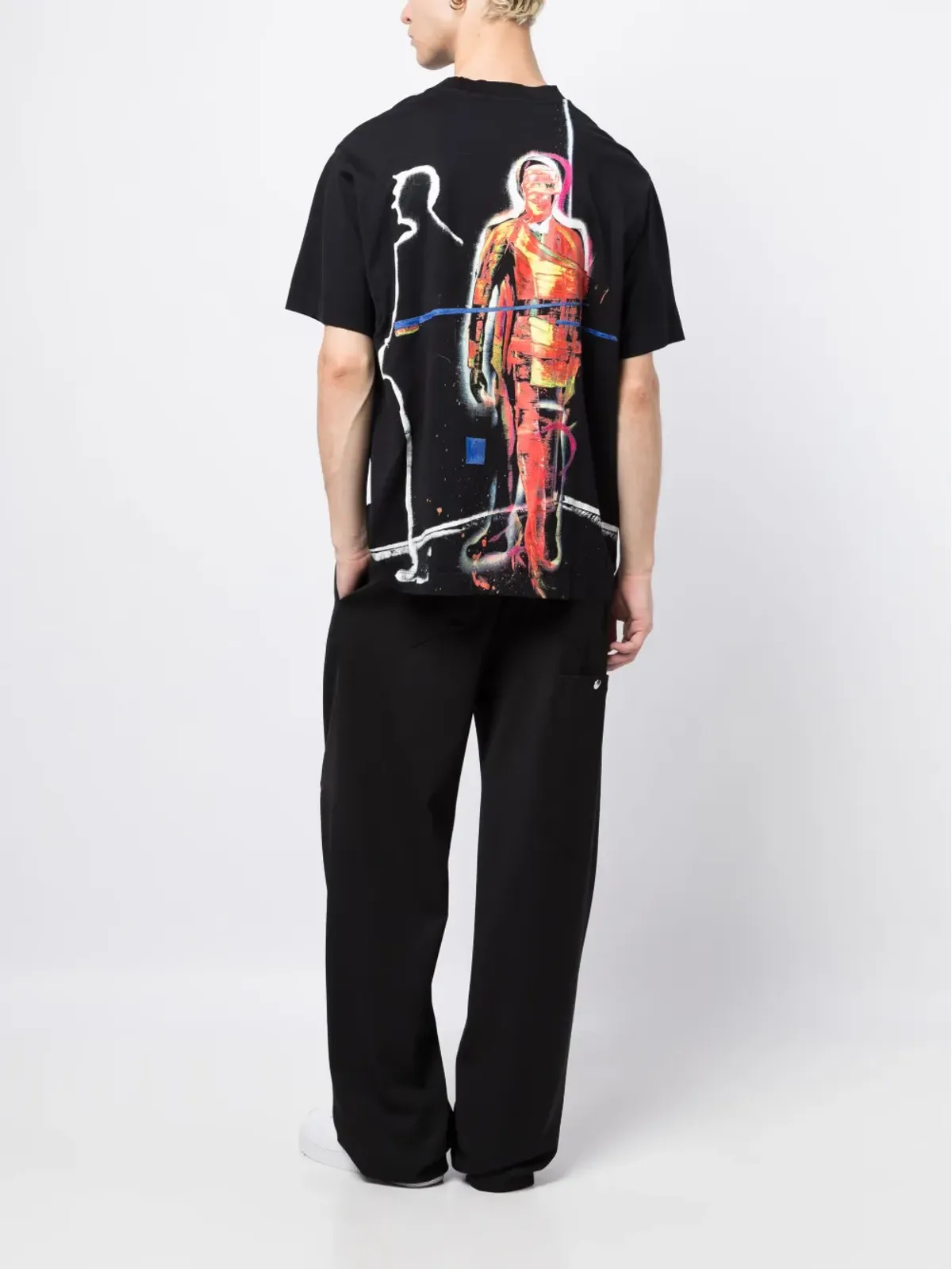 Limitato グラフィックプリント半袖コットンTシャツ - ブラック - 画像2