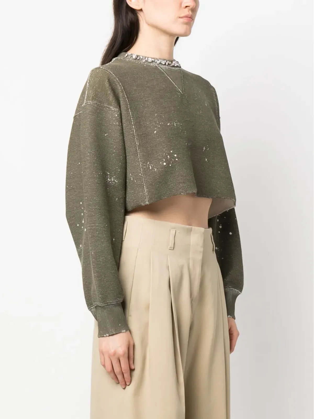 Golden Goose ハイウエストワイドレッグパンツ - 画像3