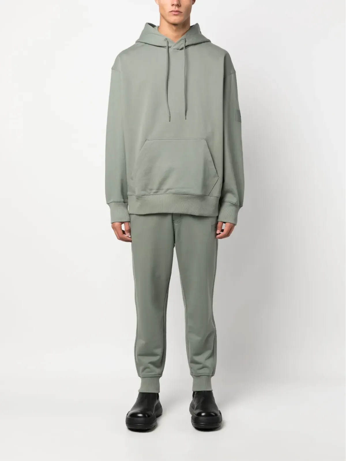 Y-3 ドローコード コットンブレンド フーディ - 画像2