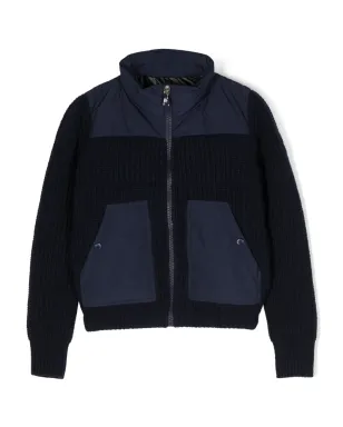 Moncler Enfant パネル入りフェザー入りダウンジップジャケット - サムネイル1