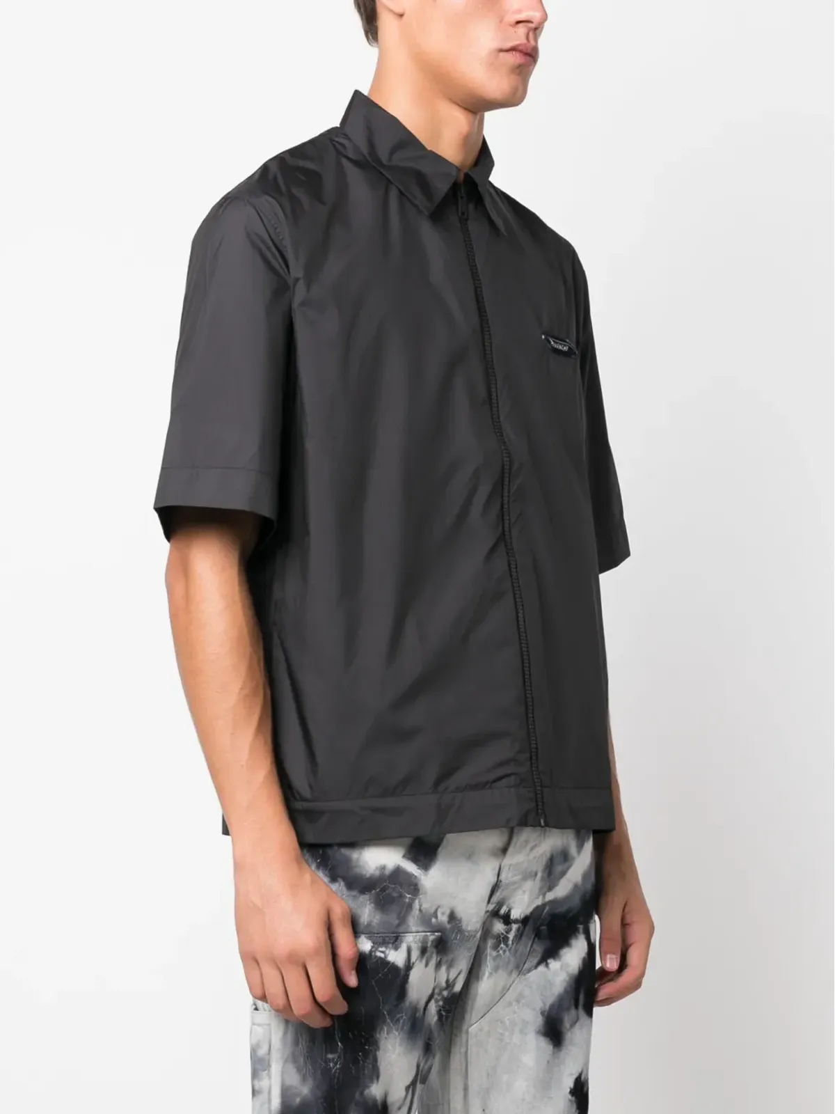Givenchy ロゴパッチ ジップアップ シャツ - 画像3