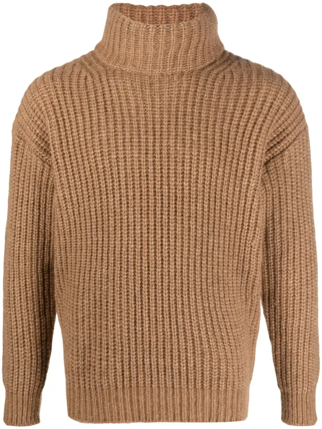 Roberto Collina Roberto Collina ロールネック チャンクニット ジャンパー - Brownの商品画像