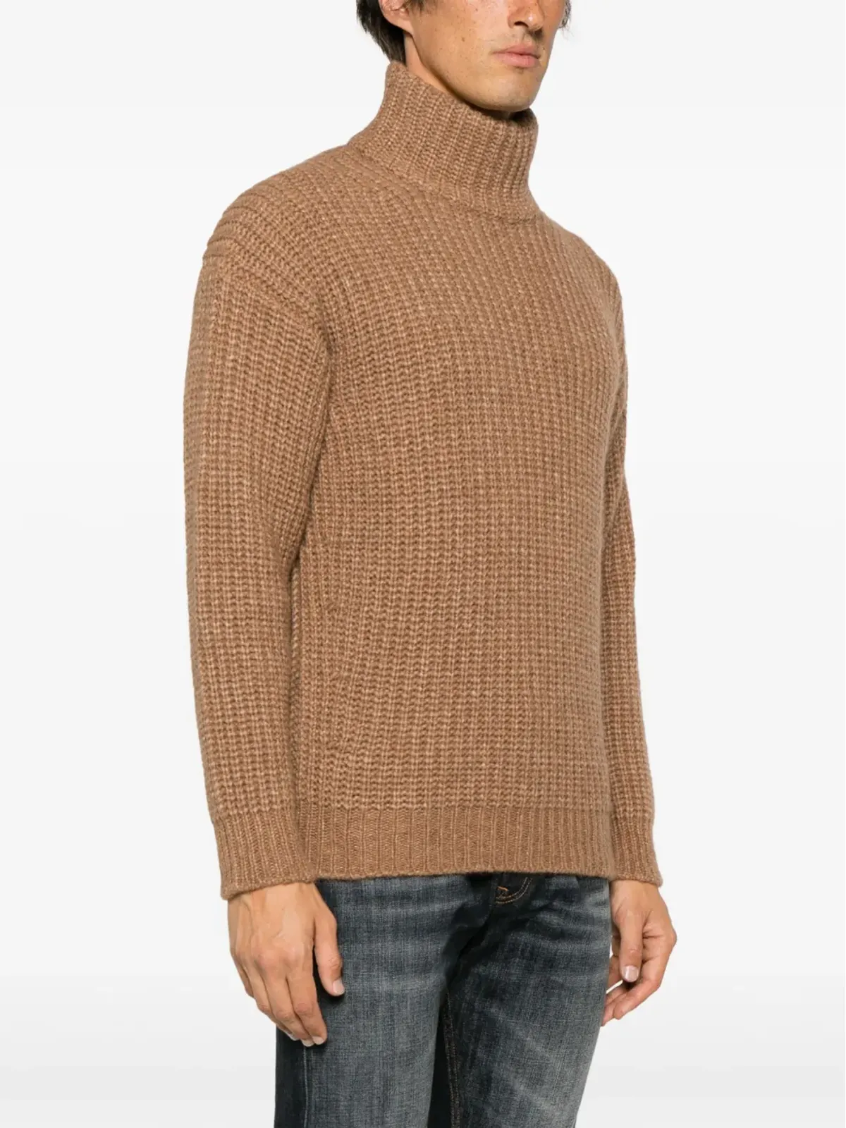 Roberto Collina ロールネック チャンクニット ジャンパー - Brown - 画像3