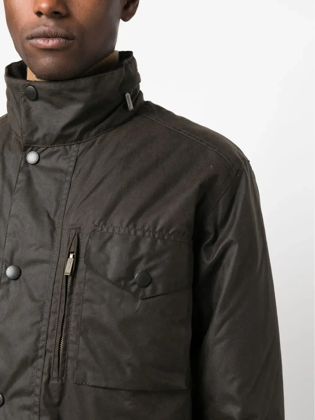 Barbour サッパー ワックスコート - グリーン - 画像5