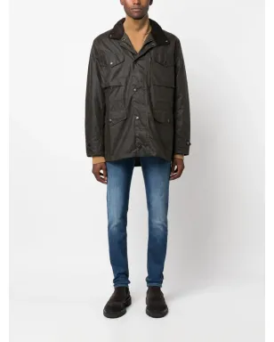 Barbour サッパー ワックスコート - グリーン - サムネイル2