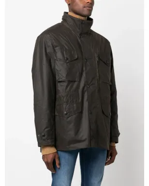 Barbour サッパー ワックスコート - グリーン - サムネイル3