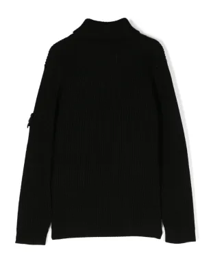 Stone Island Junior Compassバッジ付きヴァージンウールジャンパー - サムネイル2
