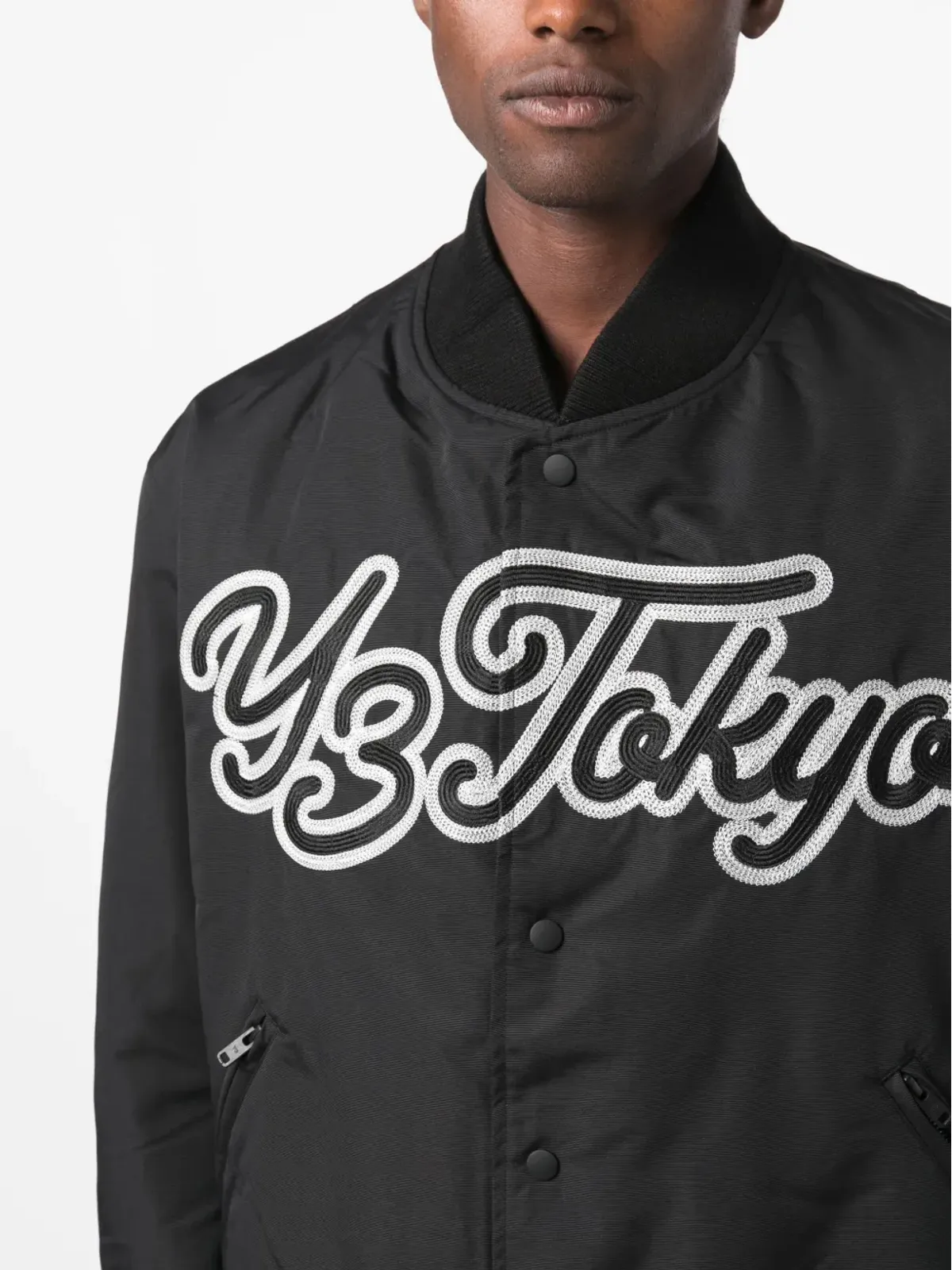 Y-3 チームロゴ刺繍ボンバージャケット - 画像5