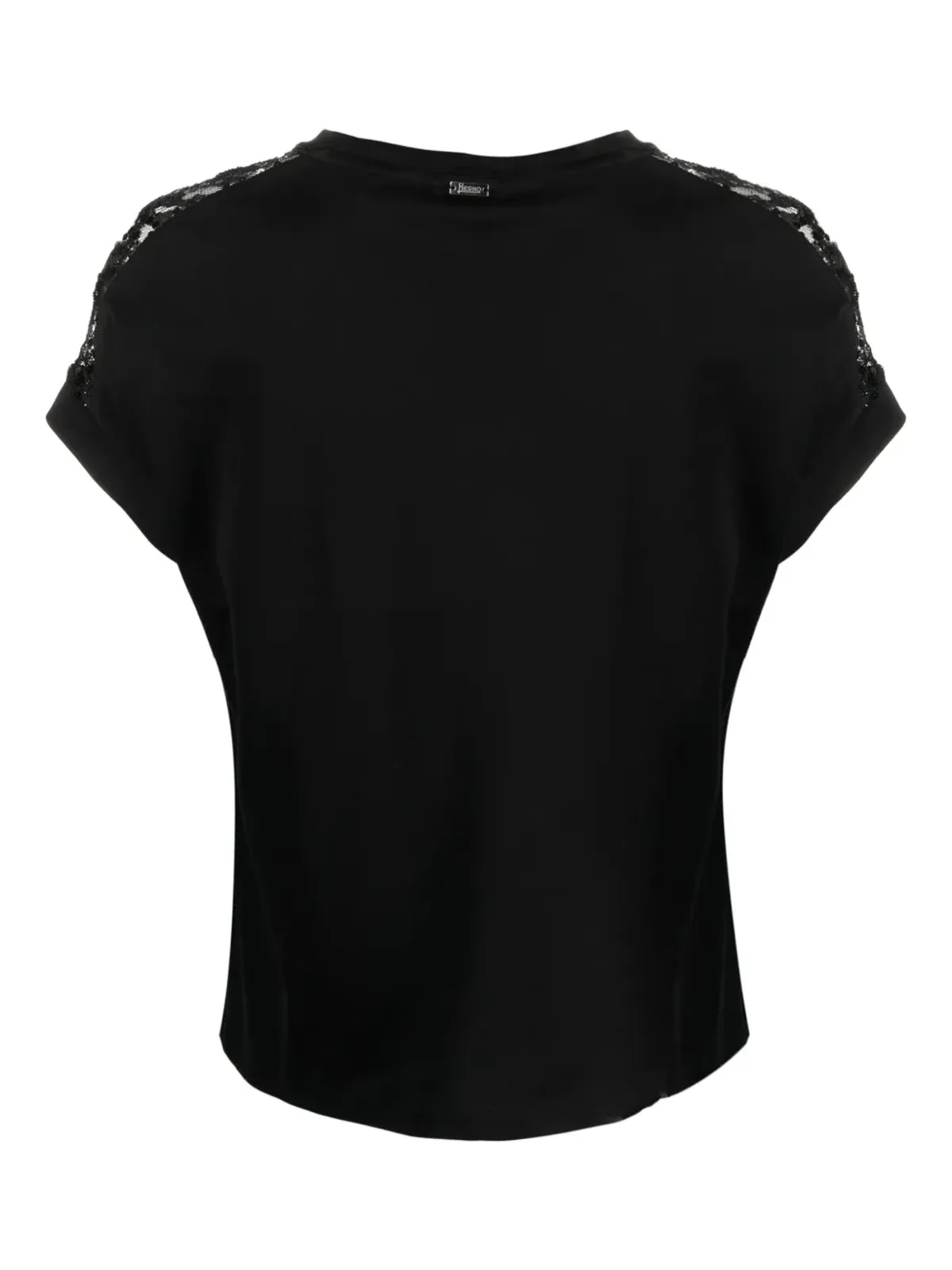 Herno レースディテールのコットンTシャツ - 画像2