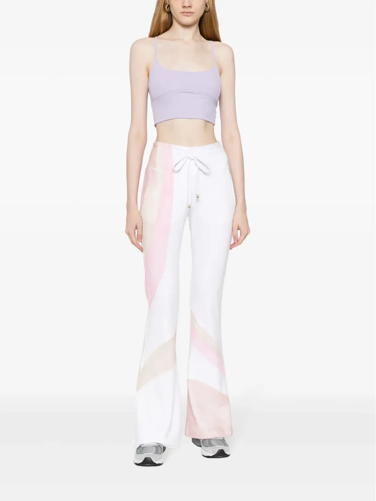 Madison.Maison x Designing Hollywood Hand-painted cotton track trousers - White - 画像2