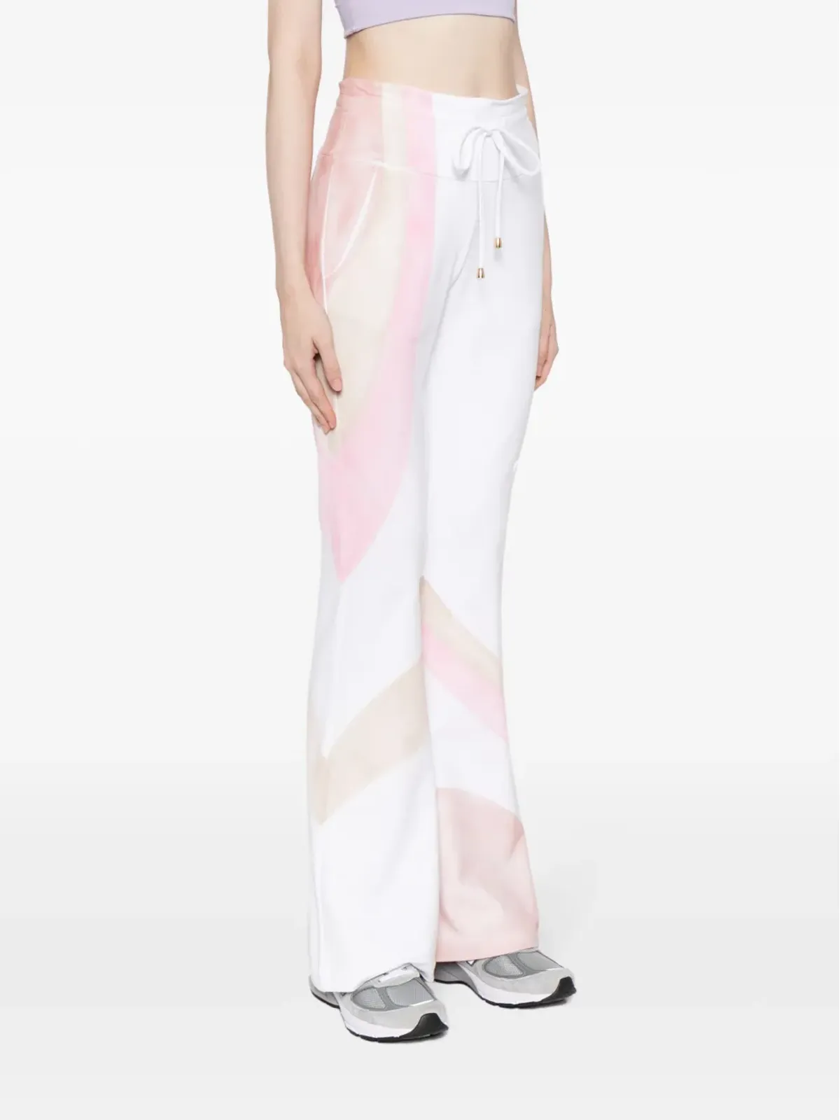 Madison.Maison x Designing Hollywood Hand-painted cotton track trousers - White - 画像3