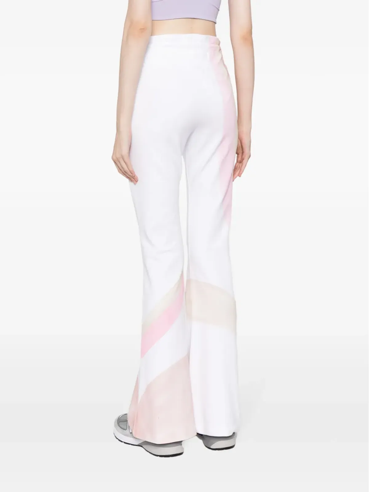 Madison.Maison x Designing Hollywood Hand-painted cotton track trousers - White - 画像4