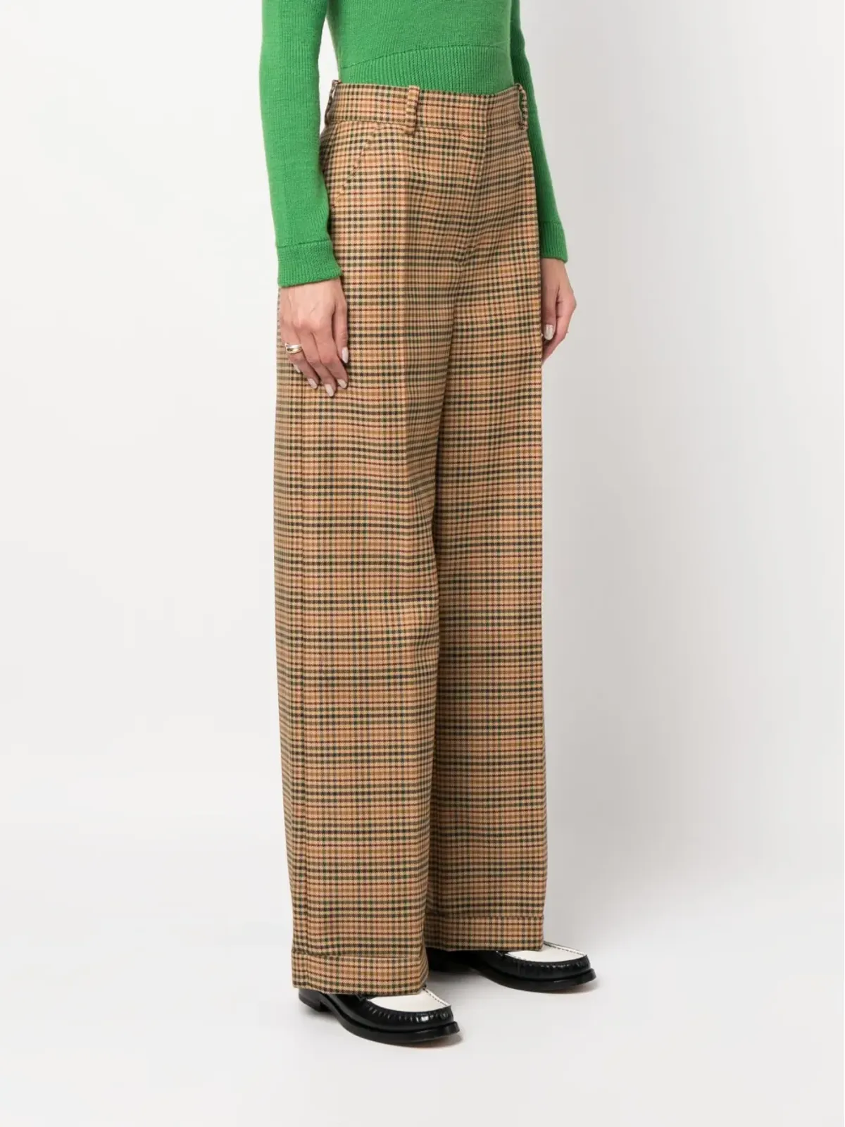 Kenzo チェック柄ワイドレッグパンツ - 画像3