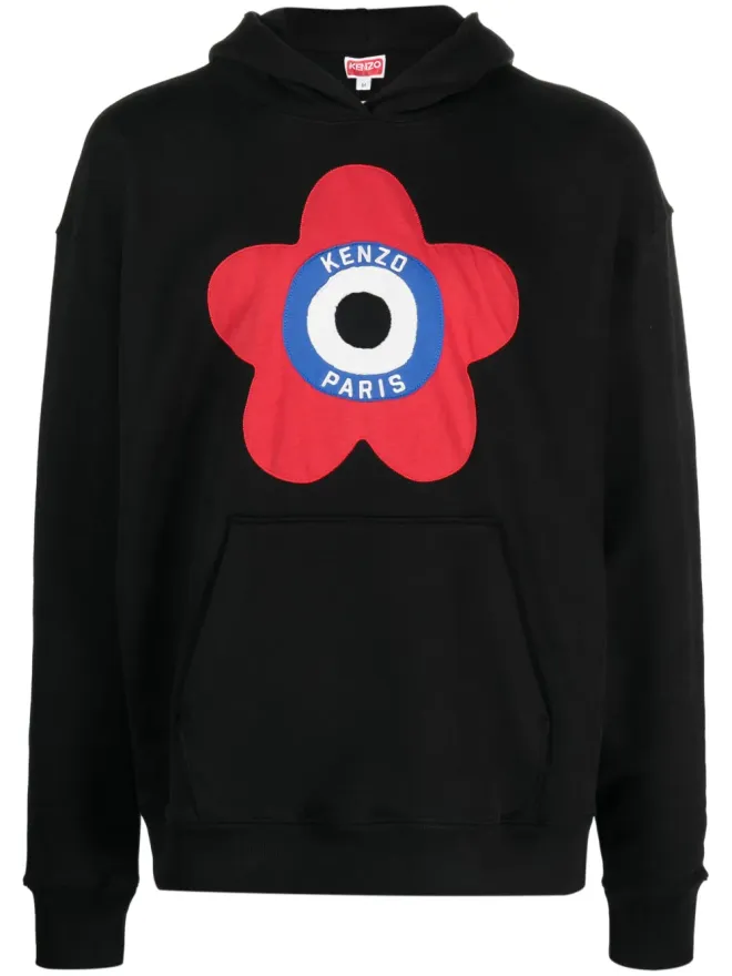 Kenzo Kenzo フローラルパッチ フーディ ブラックの商品画像
