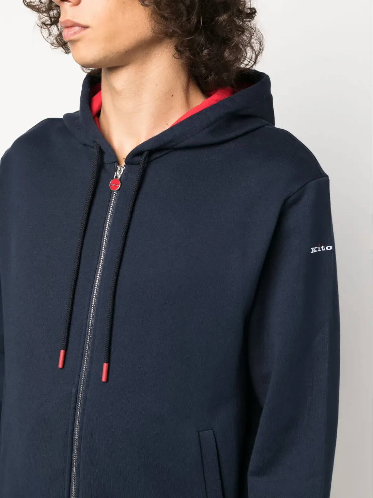 Kiton ロゴ刺繍入りコットンのトラックスーツ - ブルー - 画像5