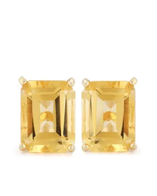Mateo 14K イエローゴールド グリーンアメジスト スタッドピアス - サムネイル1