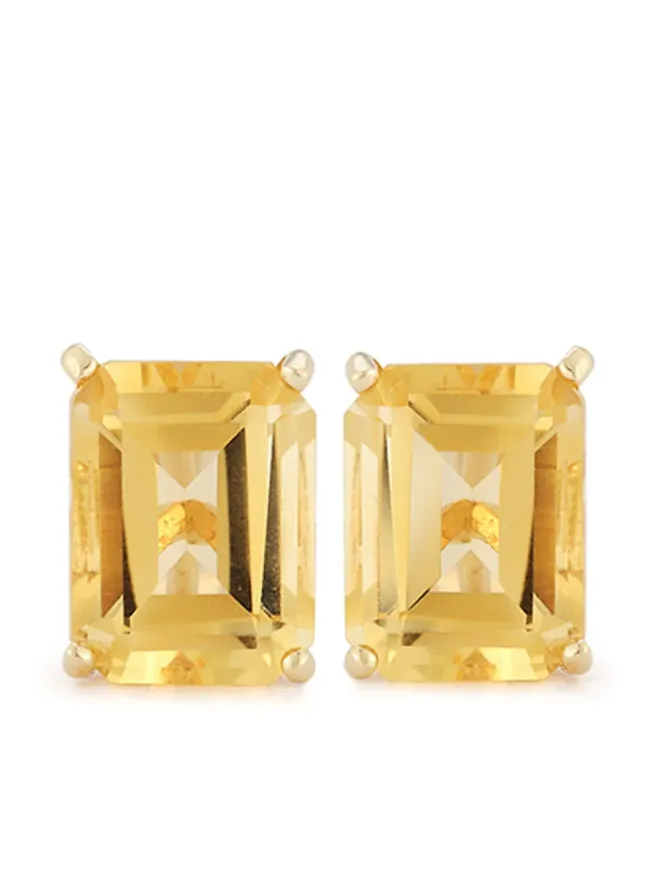 Mateo Mateo 14K イエローゴールド グリーンアメジスト スタッドピアスの商品画像