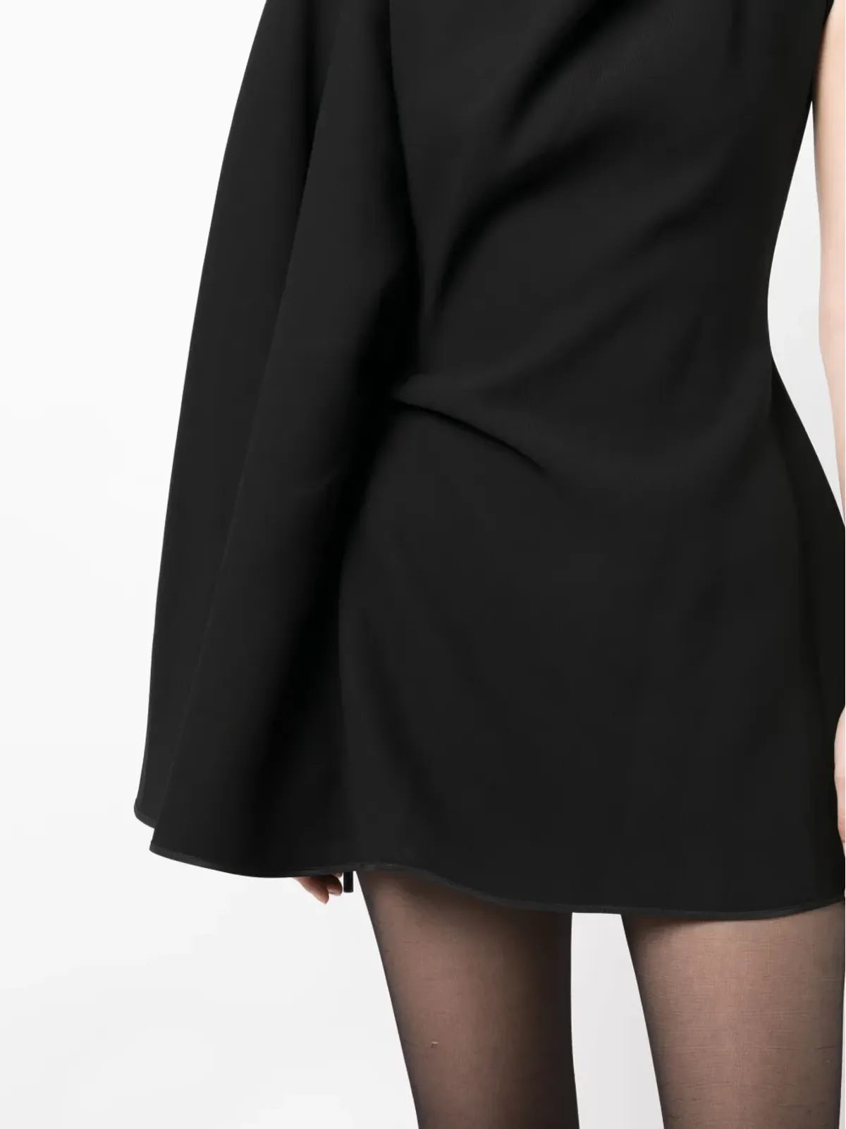 Maticevski Prefix cape-sleeve asymmetric minidress - Black - 画像5