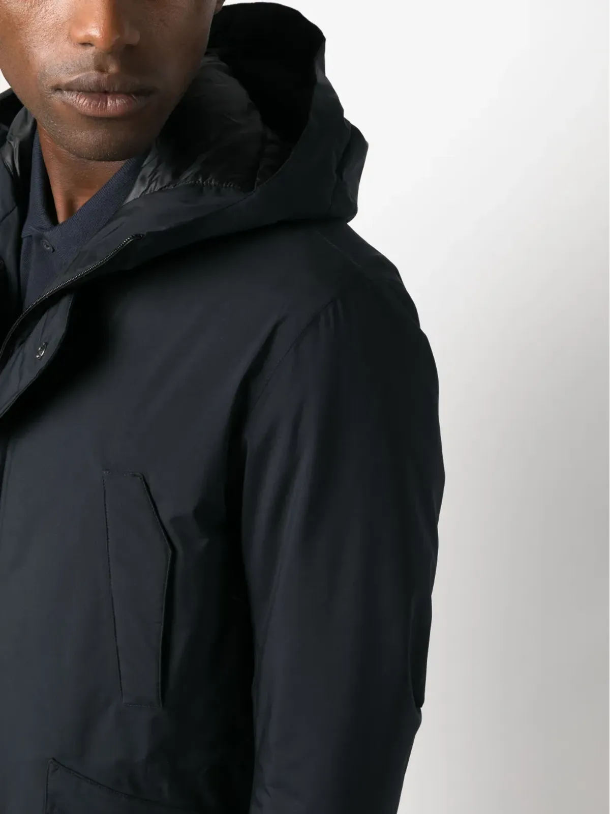 Herno flap-pockets hooded jacket - Blue - 画像5