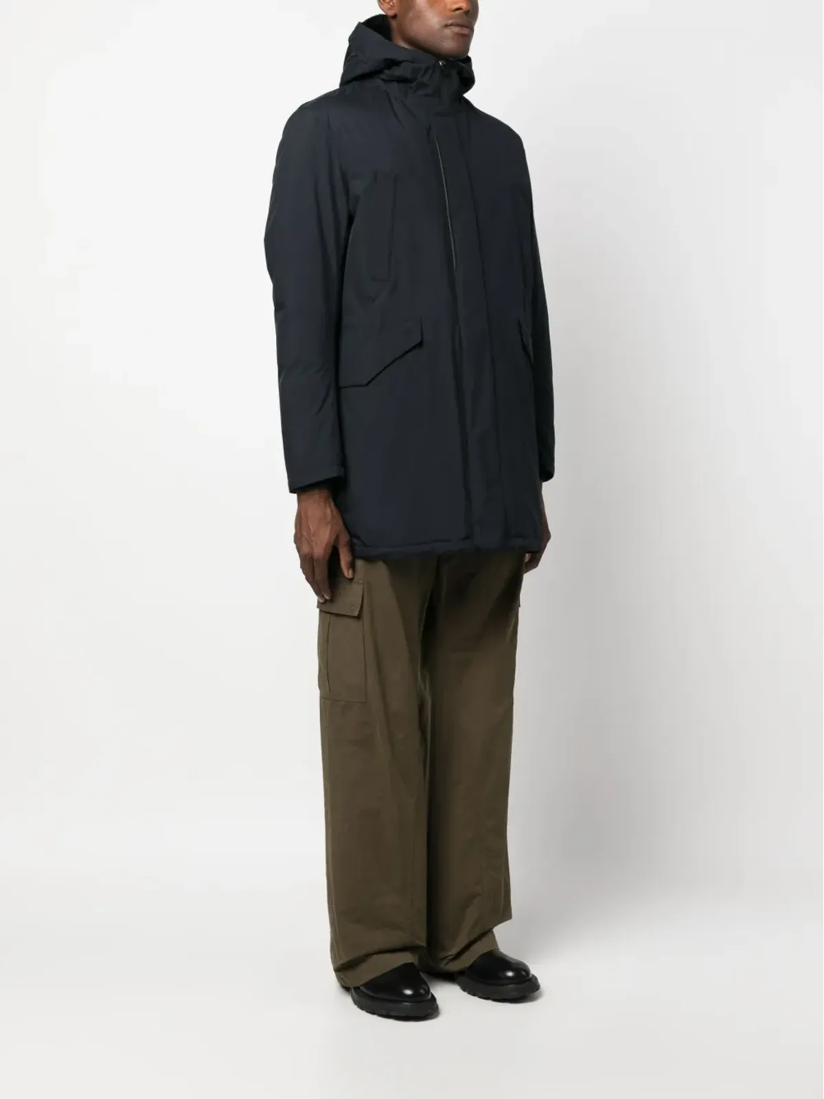 Herno flap-pockets hooded jacket - Blue - 画像3