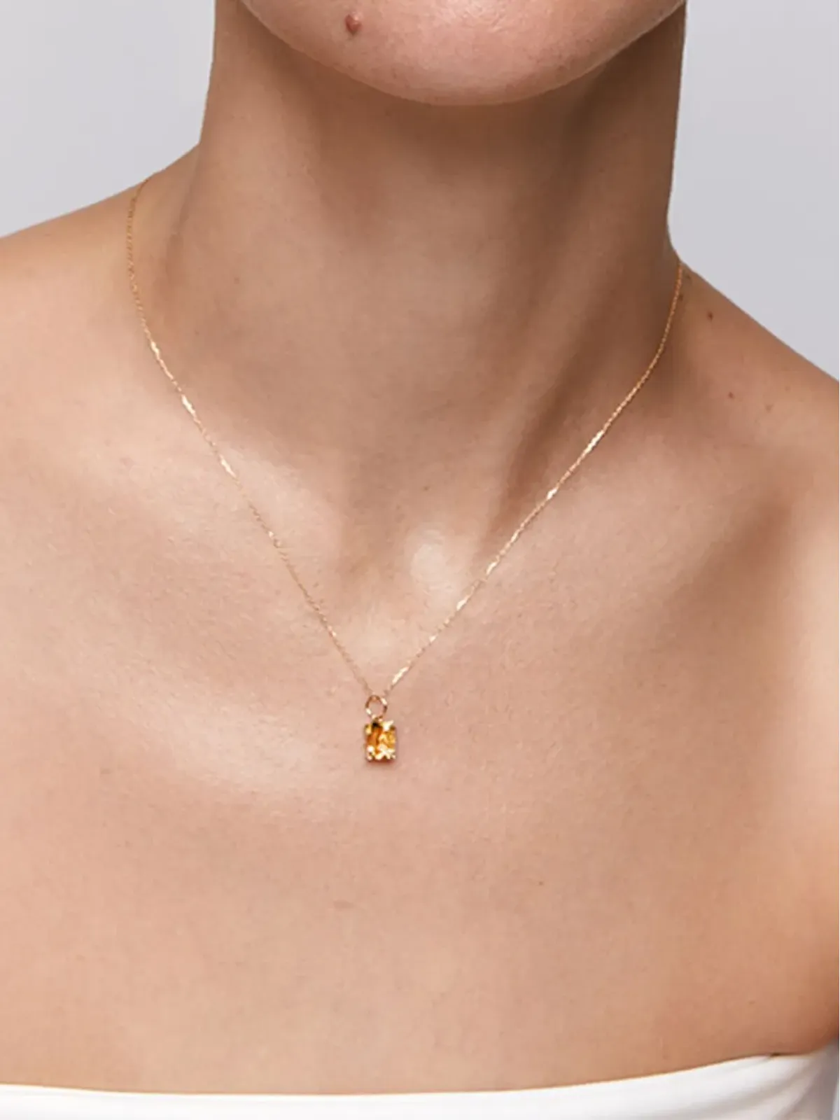 Mateo 14K イエローゴールド シトリン ペンダント ネックレス - 画像3