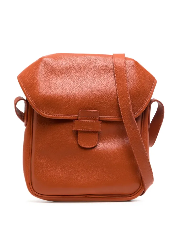 Leathersmith of London Leathersmith of London ロゴデボス加工レザーショルダーバッグの商品画像