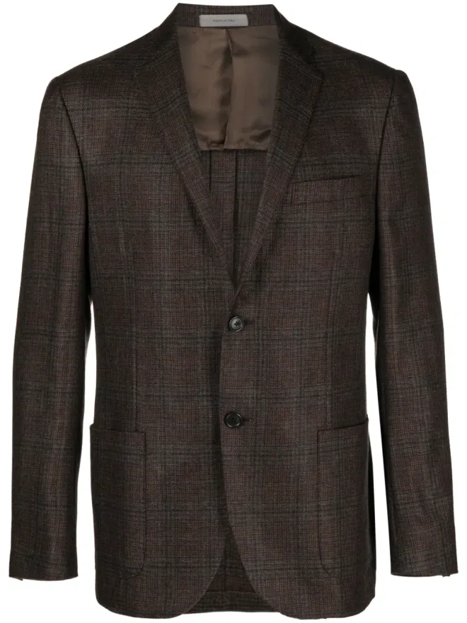 Corneliani Corneliani チェック柄カシミヤブレザーの商品画像