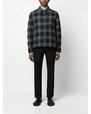 Officine Generale ギンガムチェック バージンウール ジャケット（ブルー） - サムネイル2