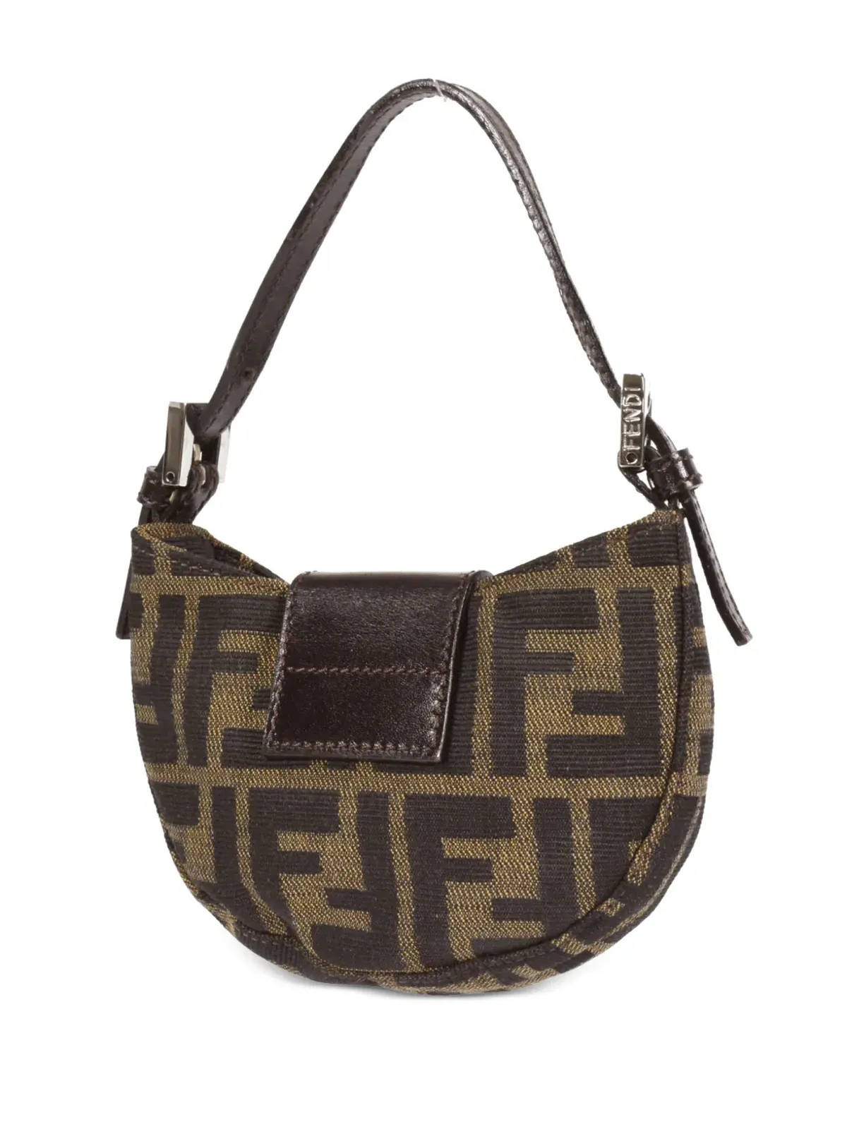 Fendi Pre-Owned ZuccaミニFFプレートハンドバッグ - 画像2