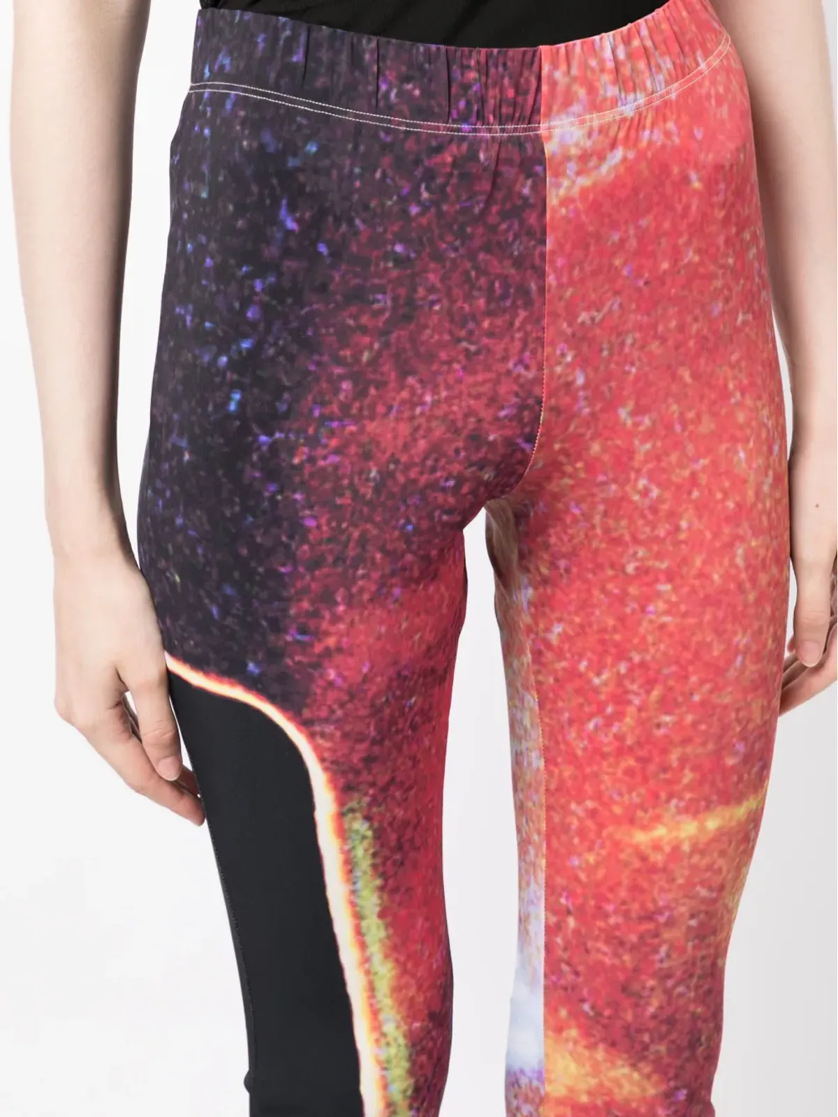 MM6 Maison Margiela 抽象柄プリント フレアパンツ - 画像5