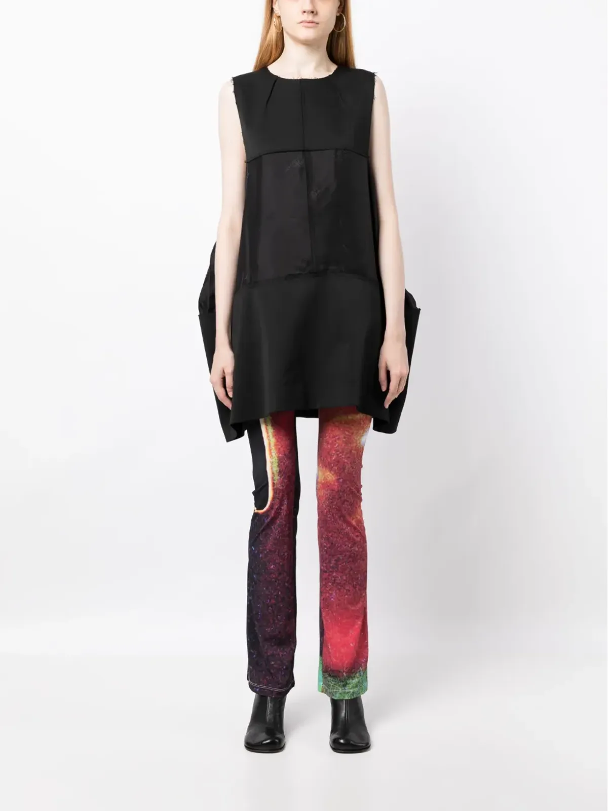 MM6 Maison Margiela 抽象柄プリント フレアパンツ - 画像2