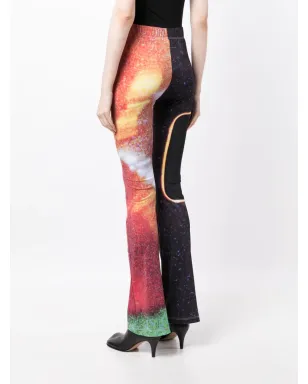 MM6 Maison Margiela 抽象柄プリント フレアパンツ - サムネイル4