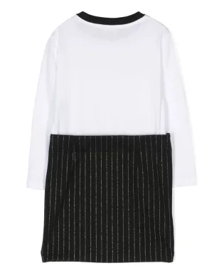 Balmain Kids ロゴプリント長袖ドレス - サムネイル2
