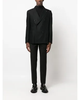 Corneliani スリムカット ヴァージンウール パンツ ブラック - サムネイル2