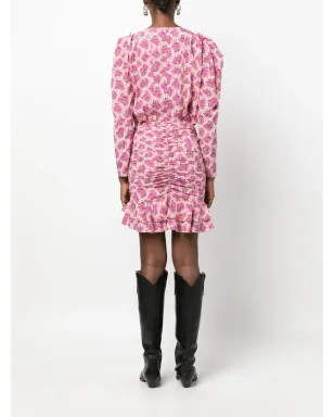 ISABEL MARANT Milendi 抽象プリント シャーリング ミニスカート - サムネイル4